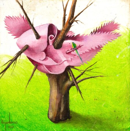 Pepe Enguidanos Forma Rosa oleo sobre madera