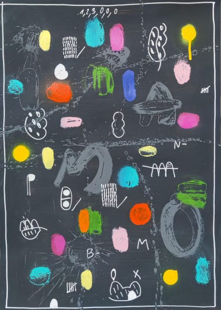 Eusebio Lopez Alfabeto Secreto Mixta sobre sobre papel