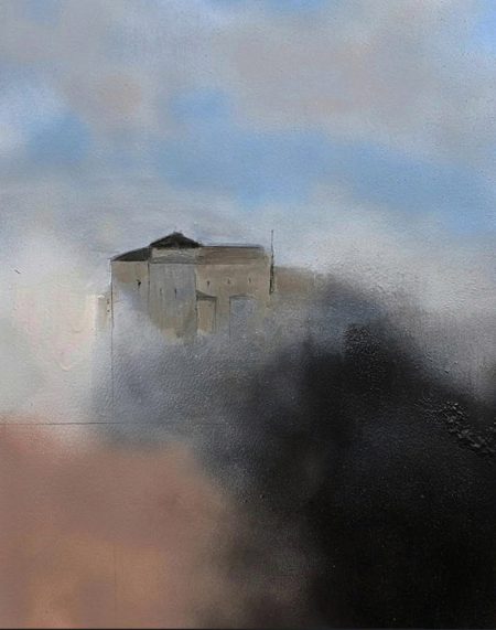 Vista del Parador de Cuenca_Diego Forriol_ acrilico sobre papel