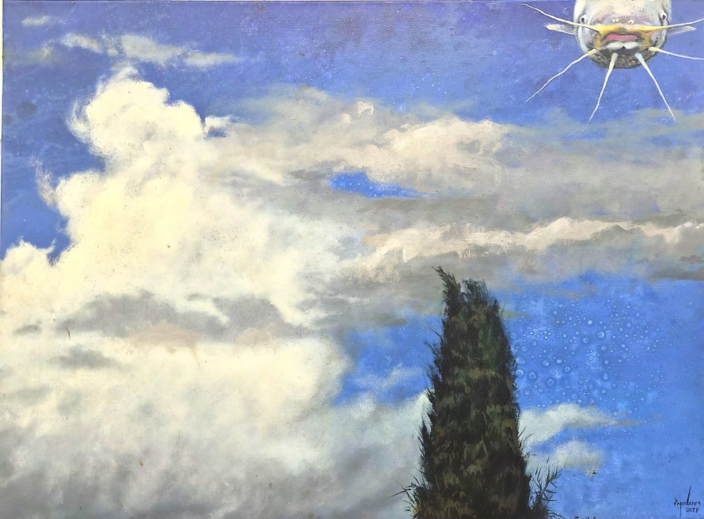 pepe enguidanos_pez globo_oleo sobre lienzo